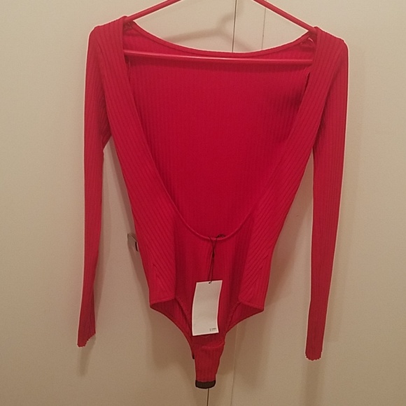 Zara Tops - ZARA Red Bodysuit